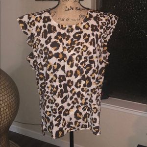 Leopard print blouse from The Limited size XL